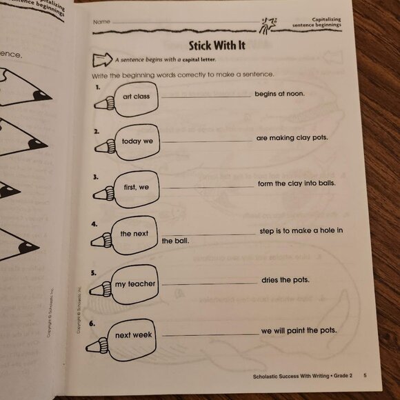 Scholastic Success with Writing Grade 2 2nd Grade Book Workbook Activity Book - Picture 8 of 11
